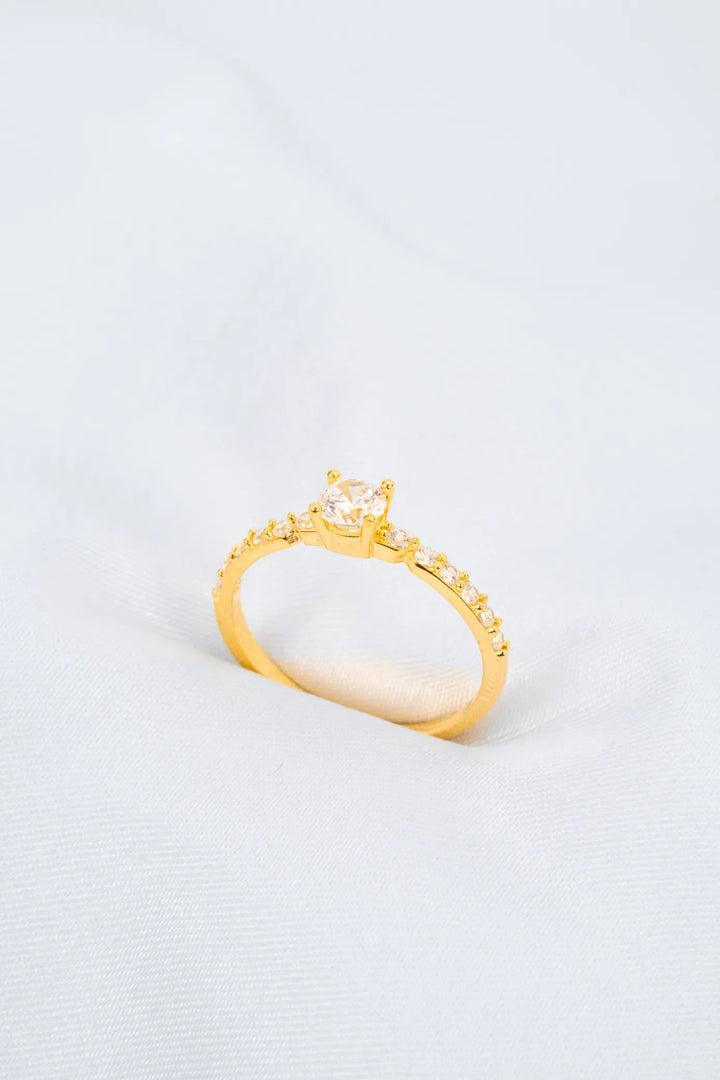 Nhẫn Kiểu Cổ Điển Vàng 16K đính đá CZ Bảo Tín K&K