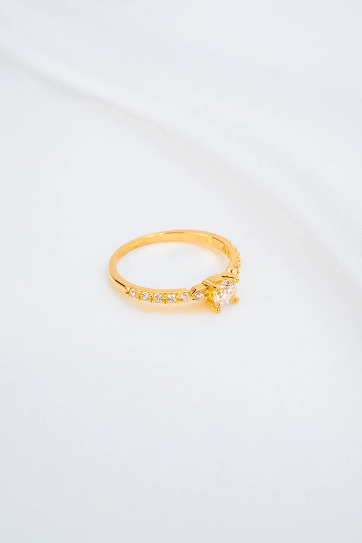 Nhẫn Kiểu Cổ Điển Vàng 16K đính đá CZ Bảo Tín K&K