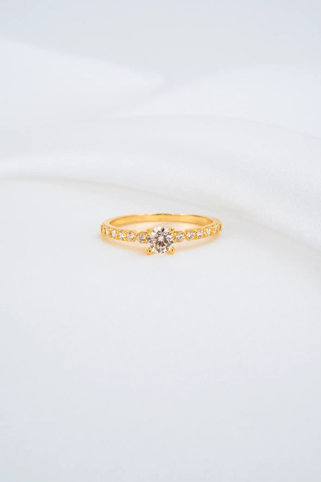 Nhẫn Kiểu Cổ Điển Vàng 16K đính đá CZ Bảo Tín K&K