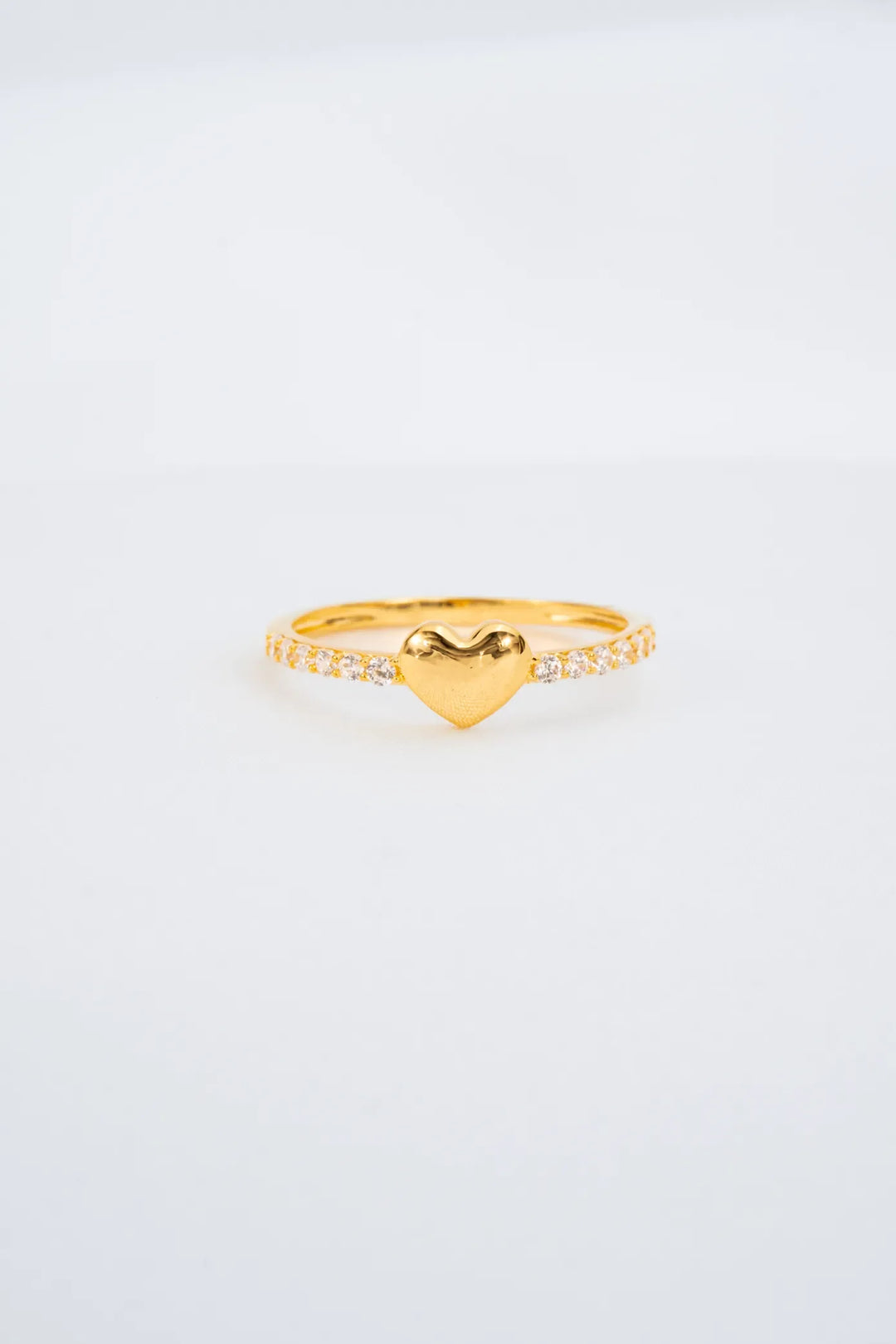 Nhẫn Trái Tim Trơn Đai Tấm Vàng 16K đính đá CZ Bảo Tín K&K