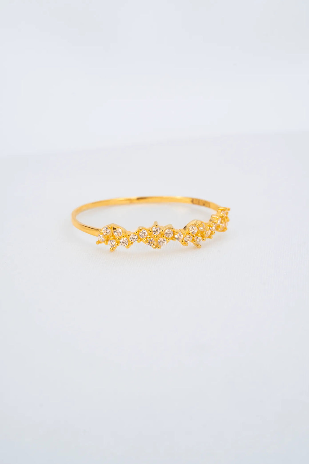 Nhẫn Kiểu Hoa Sen Tấm Vàng 16K đính đá CZ Bảo Tín K&K