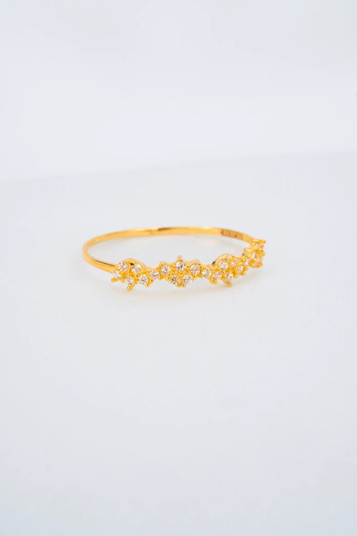 Nhẫn Kiểu Hoa Sen Tấm Vàng 16K đính đá CZ Bảo Tín K&K