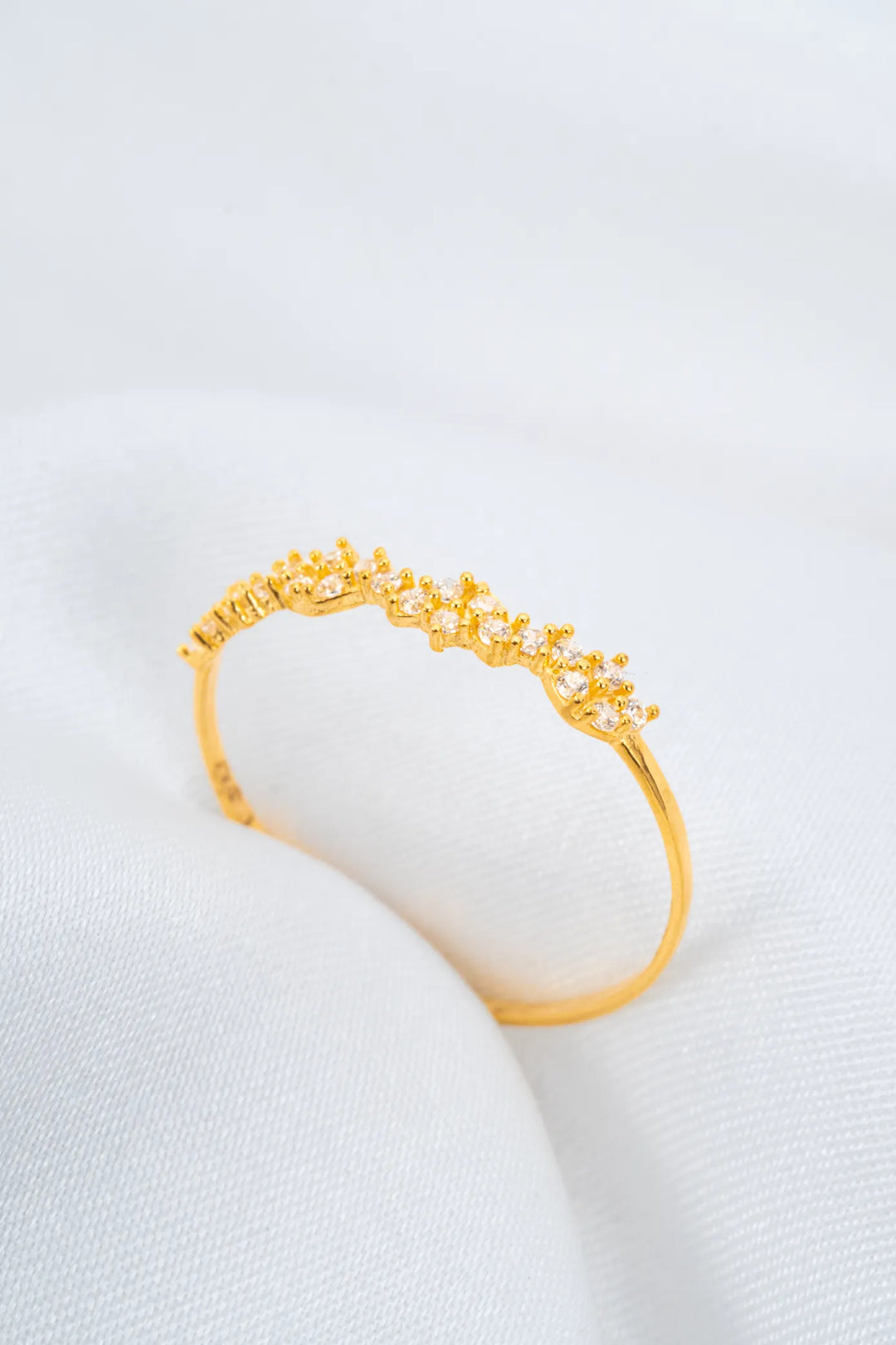 Nhẫn Kiểu Hoa Sen Tấm Vàng 16K đính đá CZ Bảo Tín K&K