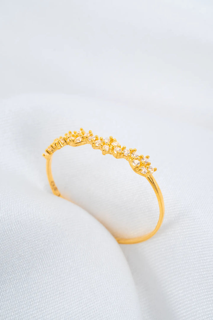 Nhẫn Kiểu Hoa Sen Tấm Vàng 16K đính đá CZ Bảo Tín K&K