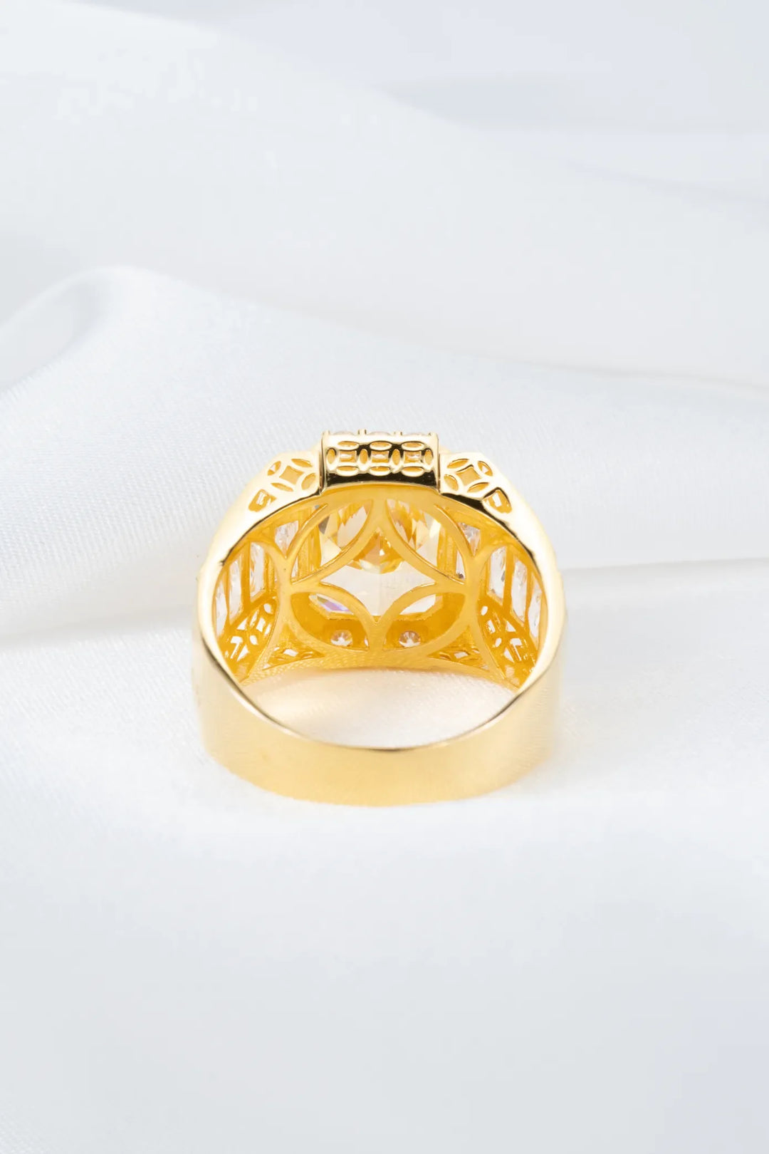 Nhẫn Nam Mặt Đá Vuông Đồng Tiền Vàng 16K đính đá Nam Phi Bảo Tín K&K