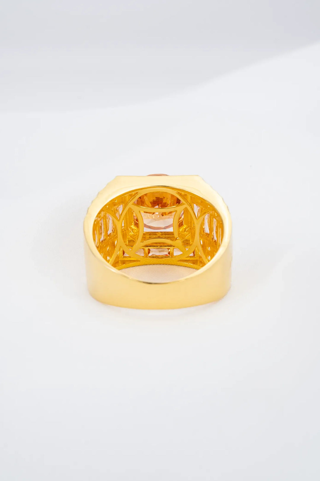 Nhẫn Nam Đá Màu Hổ Phách Vàng 16K đính đá CZ Bảo Tín K&K