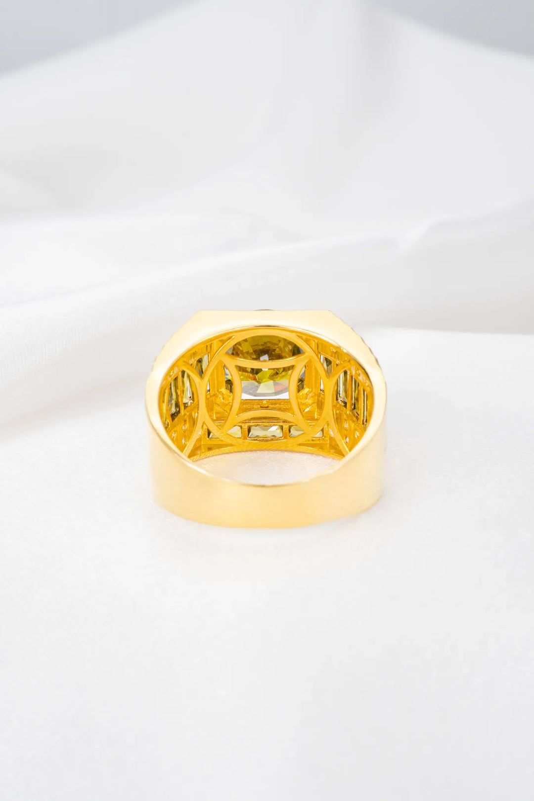 Nhẫn Nam Đá Xanh Rêu Vàng 16K đính đá CZ Bảo Tín K&K