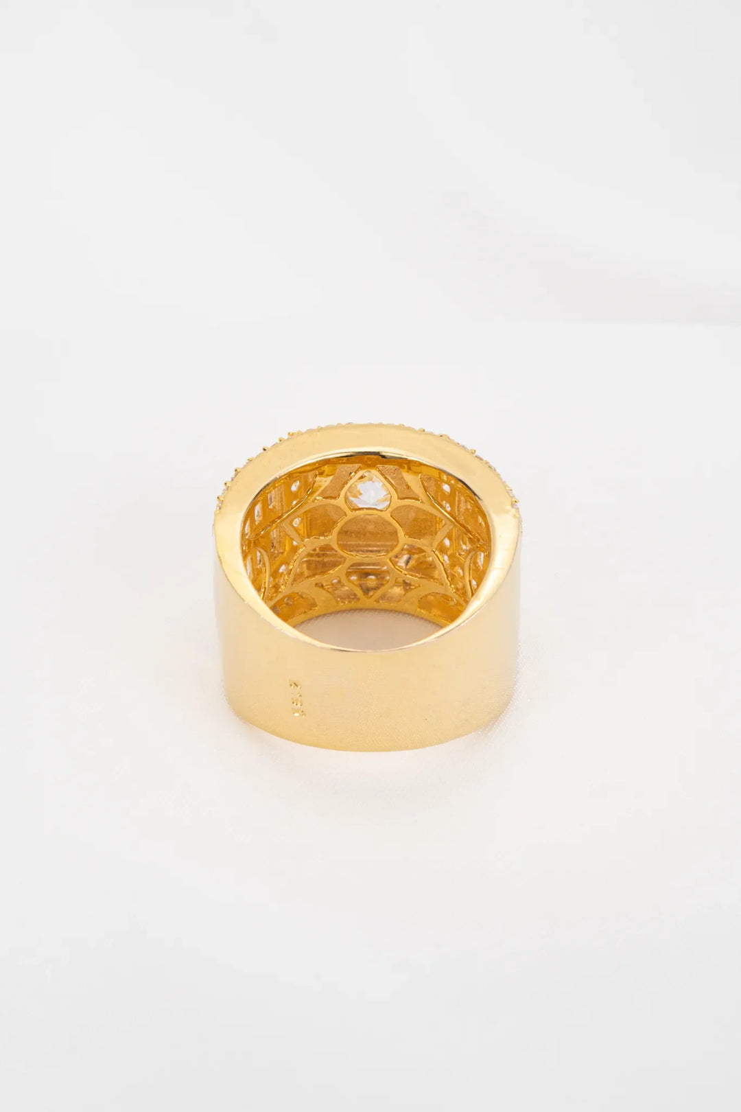 Nhẫn Nam Đá Baguette Viền Tấm Vàng 16K đính đá CZ Bảo Tín K&K