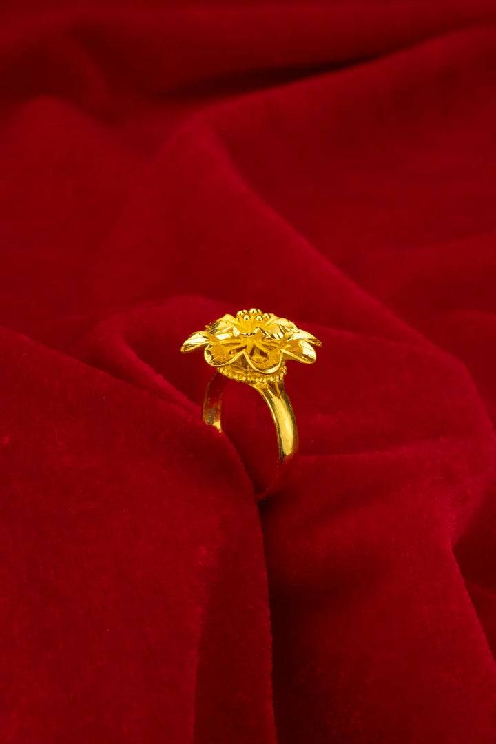 Nhẫn Bông Hoa 8 Cánh Hai Lớp Vàng 23K Bảo Tín K&K