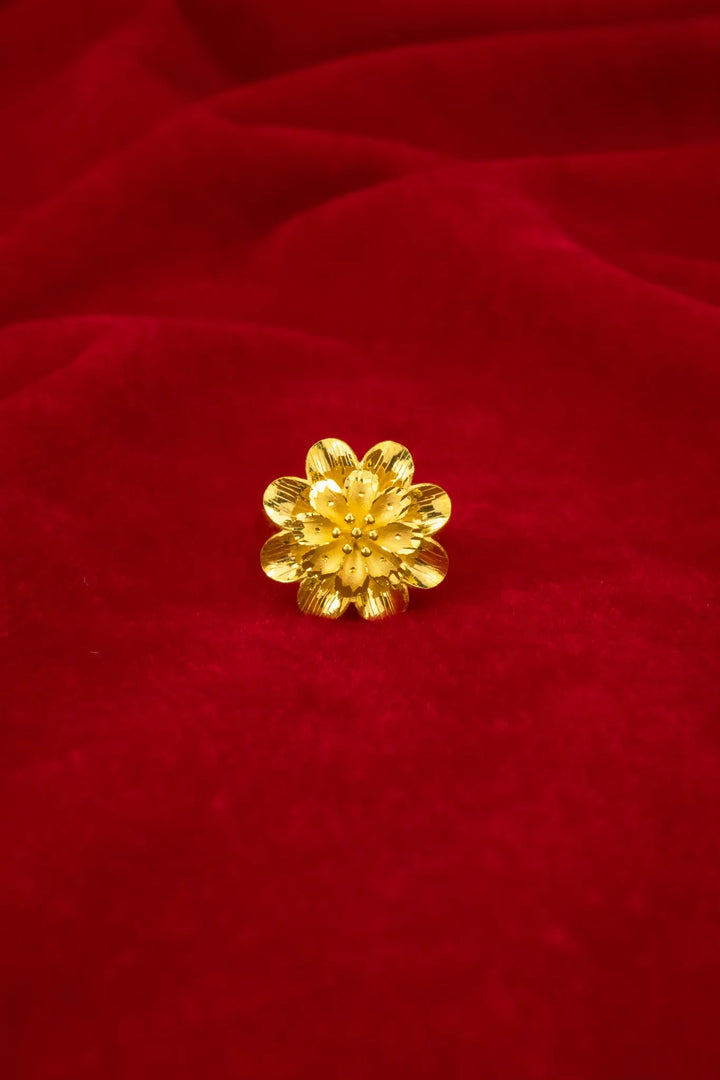 Nhẫn Bông Hoa 8 Cánh Hai Lớp Vàng 23K Bảo Tín K&K