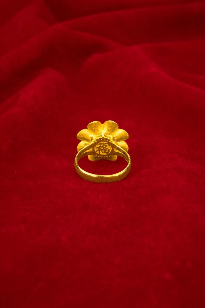 Nhẫn Bông Hoa 8 Cánh Hai Lớp Vàng 23K Bảo Tín K&K