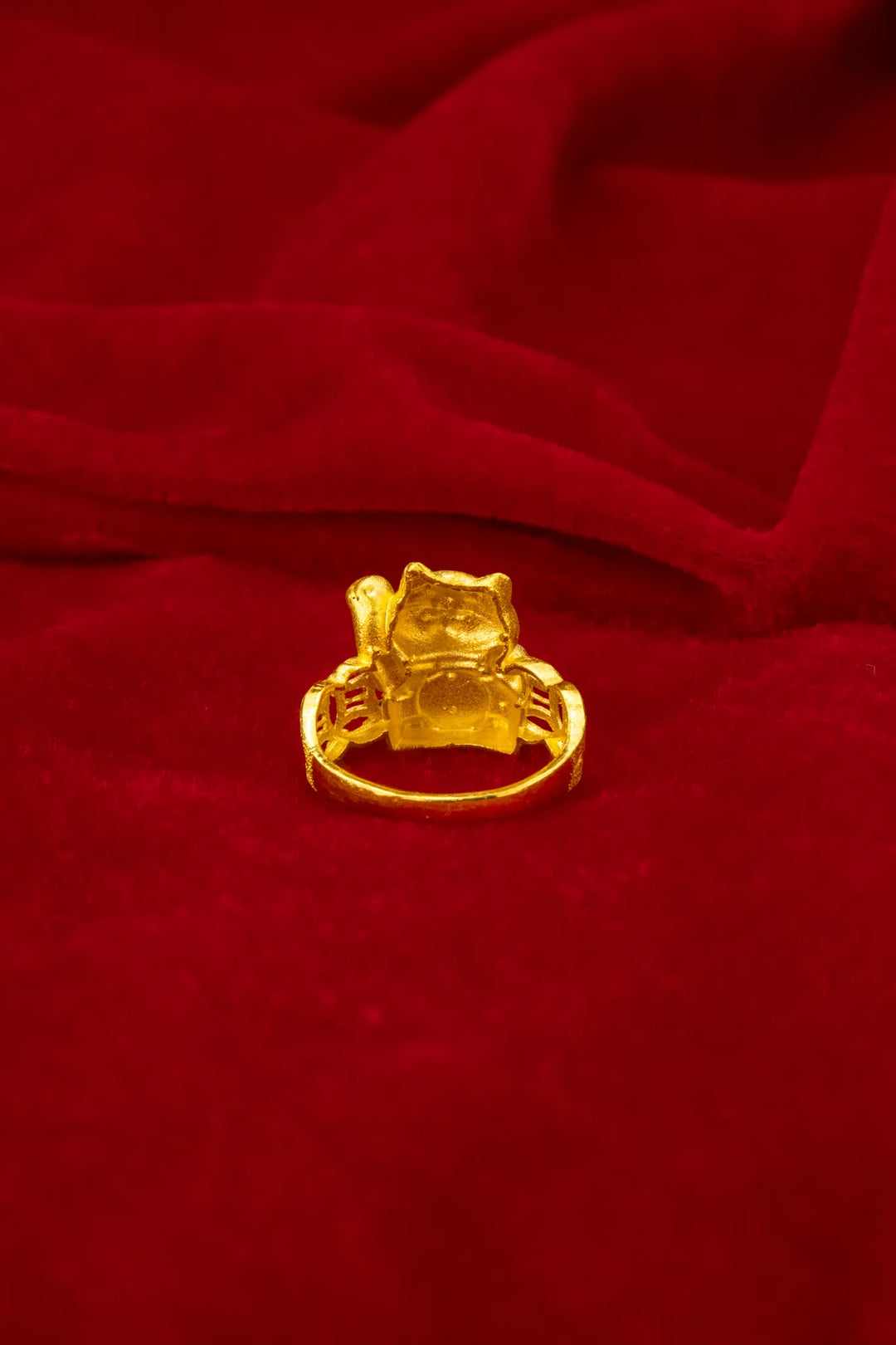 Nhẫn Đồng Tiền Mèo Thần Tài Vàng 23K Bảo Tín K&K