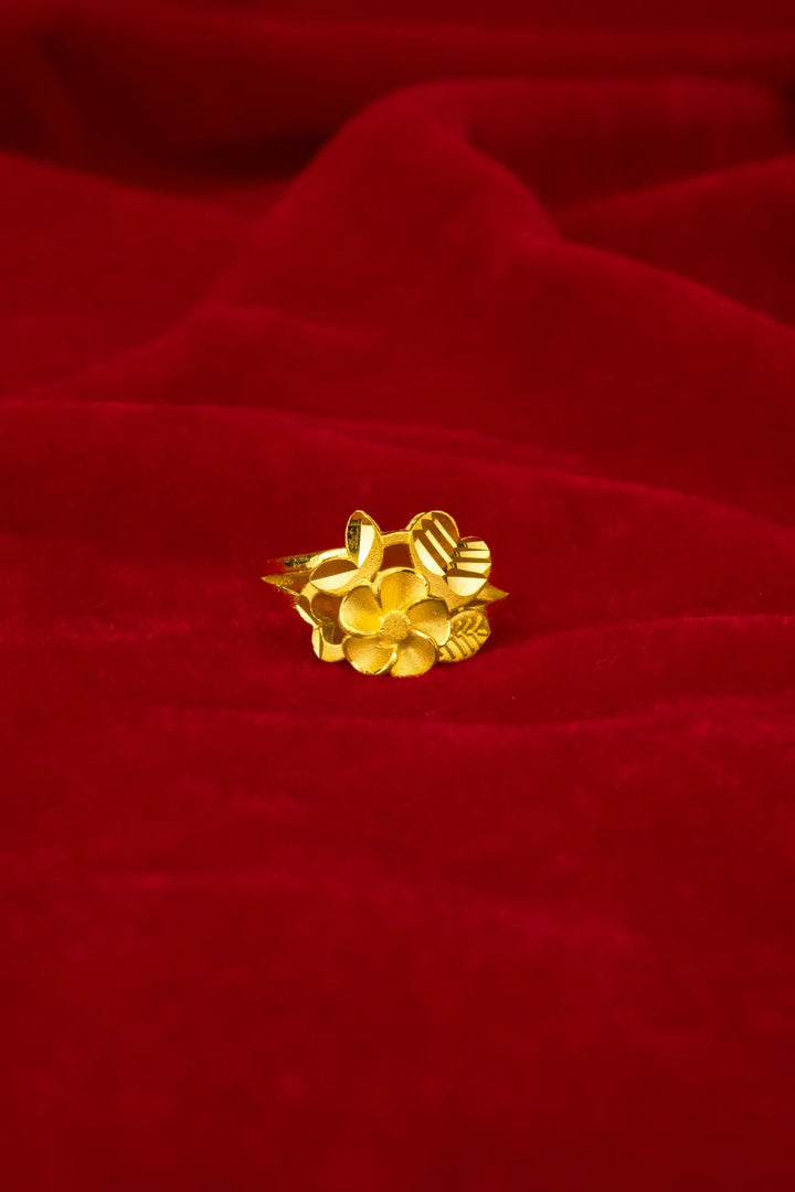 Nhẫn Kiểu Hoa Lá Tim Vàng 23K Bảo Tín K&K