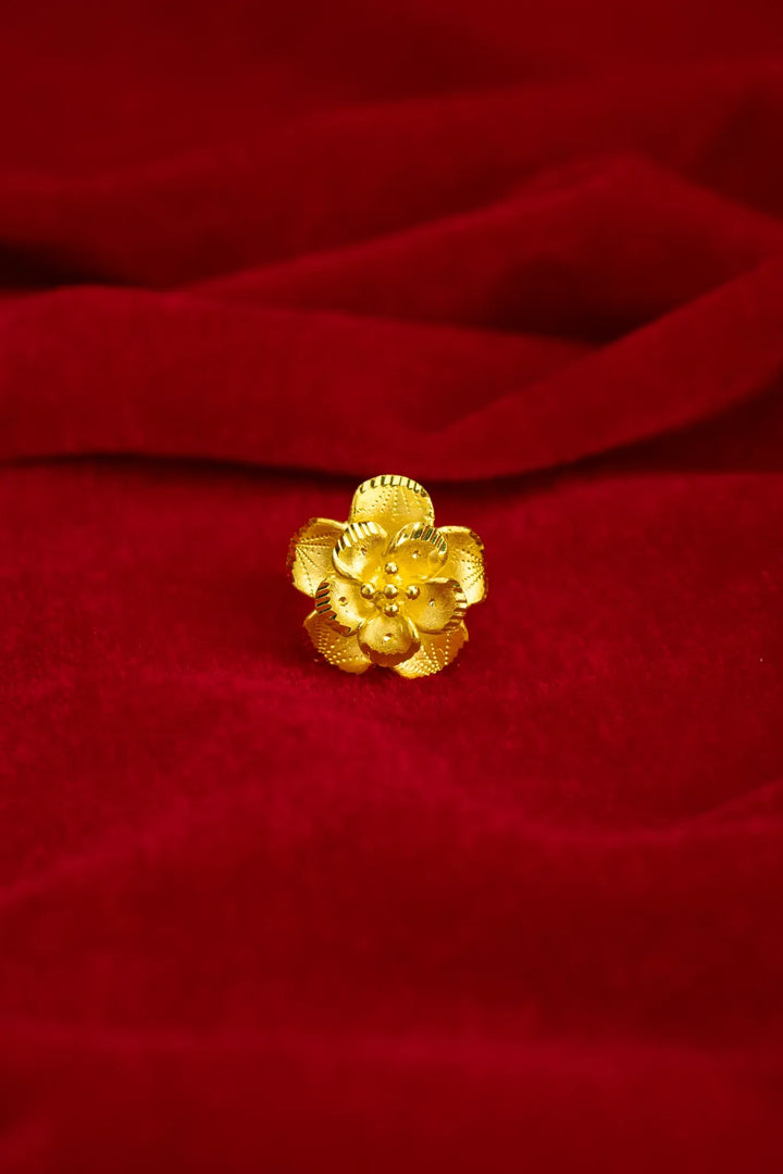 Nhẫn Bông Hoa 5 Cánh Hai Lớp Vàng 23K Bảo Tín K&K