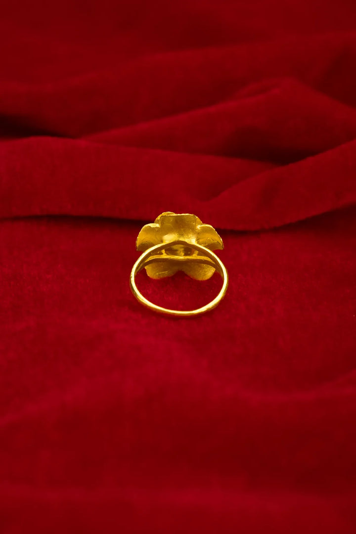 Nhẫn Bông Hoa 5 Cánh Hai Lớp Vàng 23K Bảo Tín K&K