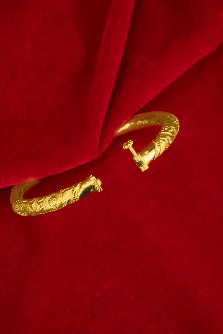 Vòng Tay Chạm Khắc Rồng Vàng 23K Bảo Tín K&K