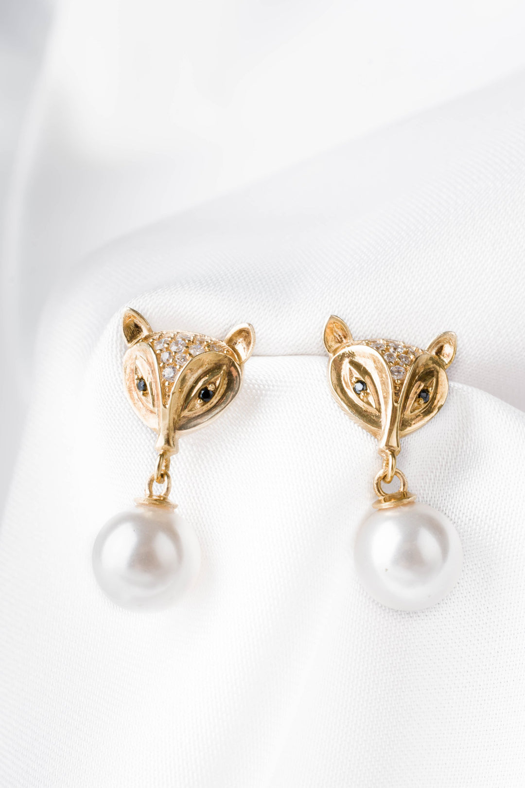 Bông tai vàng cáo tấm Bảo Tín K&K Vàng 18K đính Đá cao cấp, Ngọc trai nhân tạo