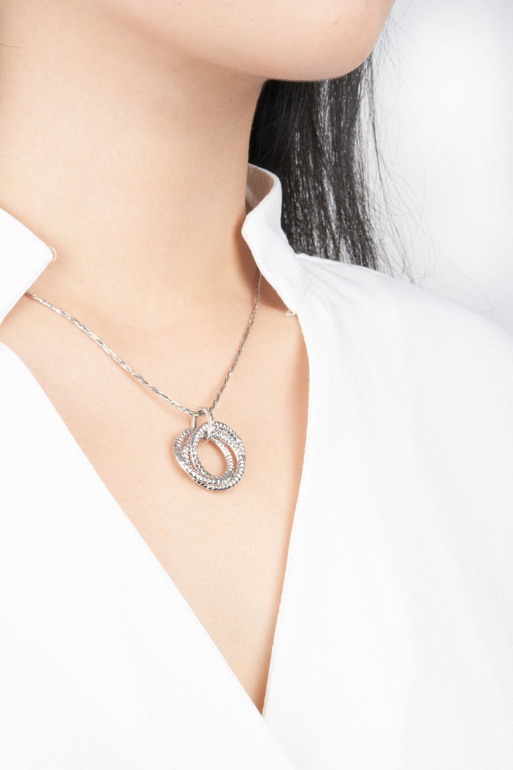 Dây chuyền trắng mì xoắn Bảo Tín K&K Vàng kiểu Ý 750