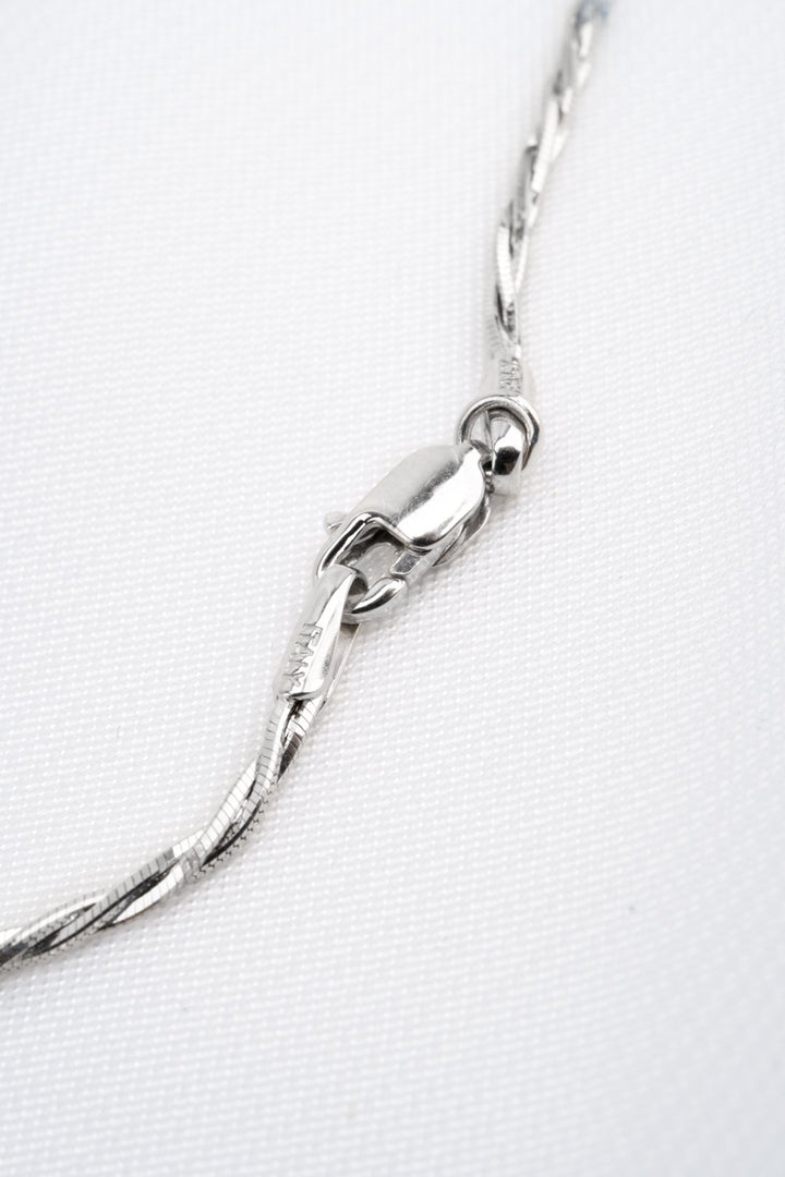 Dây chuyền trắng mì xoắn Bảo Tín K&K Vàng kiểu Ý 750