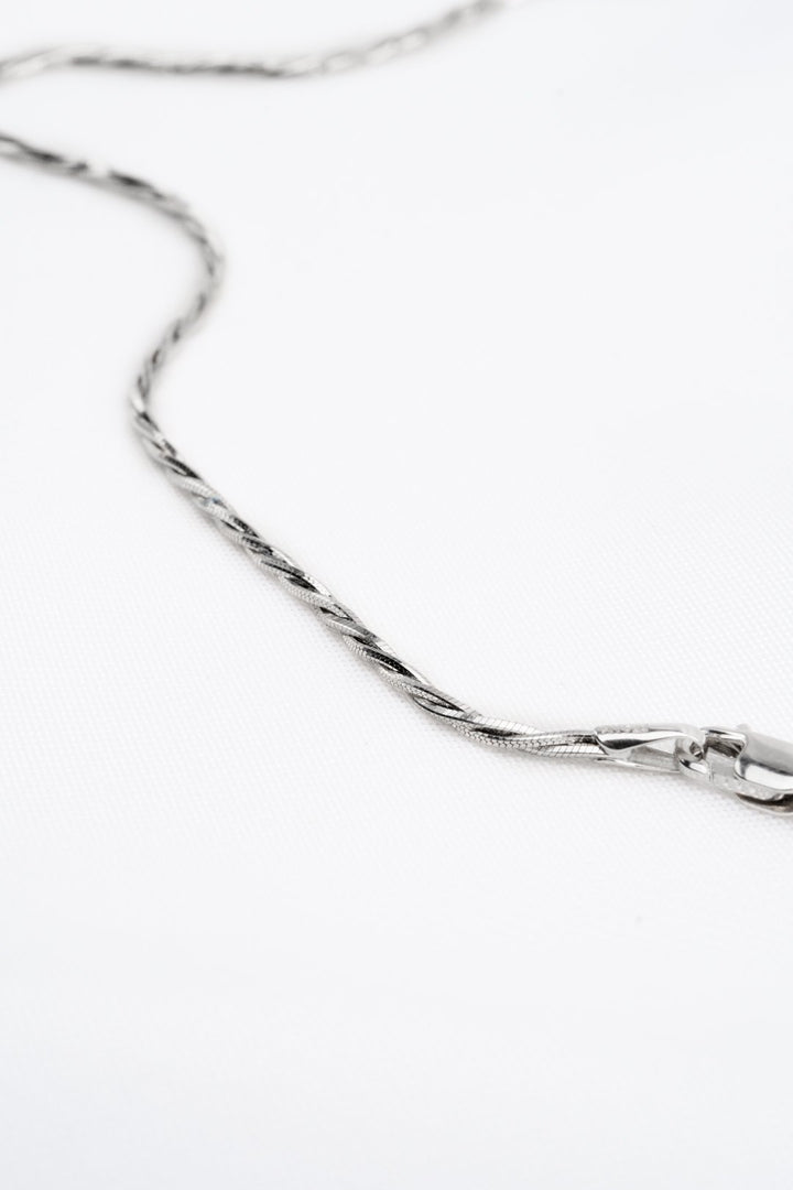 Dây chuyền trắng mì xoắn Bảo Tín K&K Vàng kiểu Ý 750