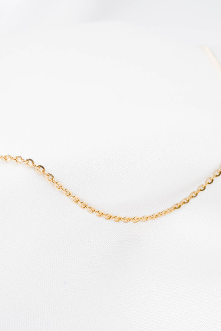 Dây chuyền vàng chữ cong móc máy Bảo Tín K&K Vàng 18K