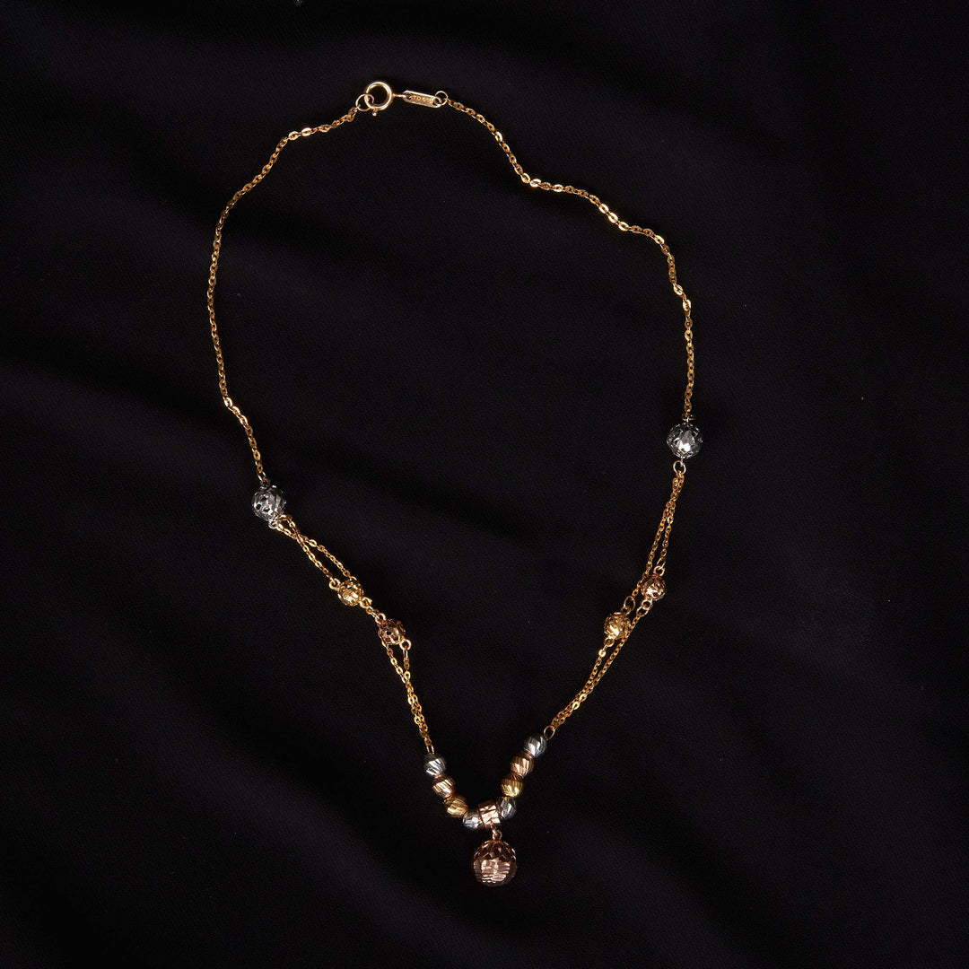 Dây chuyền vàng, trắng, hồng vàng liền mặt bi 3 màu Bảo Tín K&K Vàng 14K