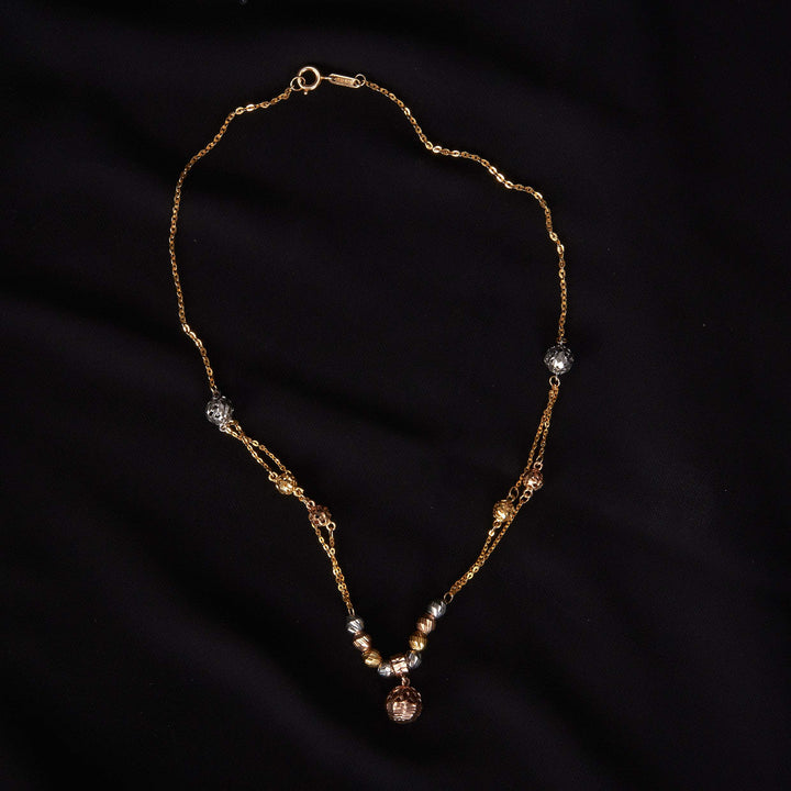 Dây chuyền vàng, trắng, hồng vàng liền mặt bi 3 màu Bảo Tín K&K Vàng 14K