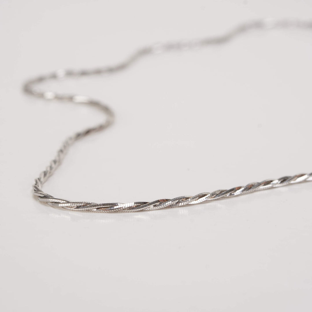 Dây chuyền trắng mì xoắn Bảo Tín K&K Vàng kiểu Ý 750