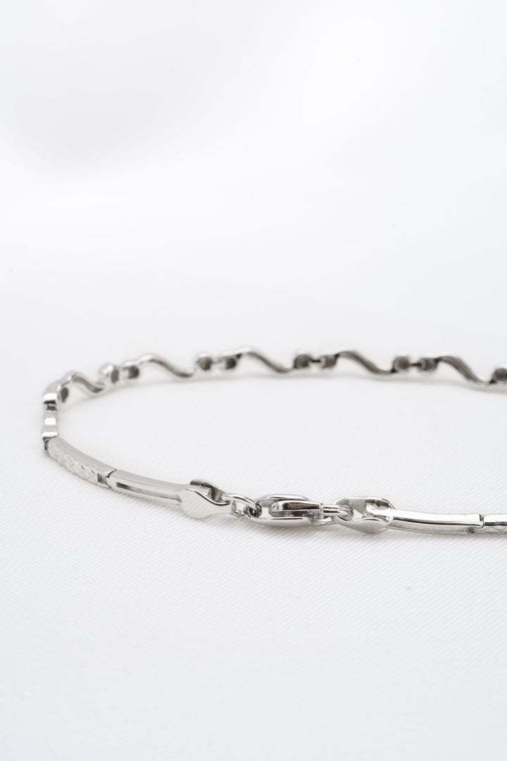 Vòng tay trắng kiểu Bảo Tín K&K Vàng kiểu Ý 750