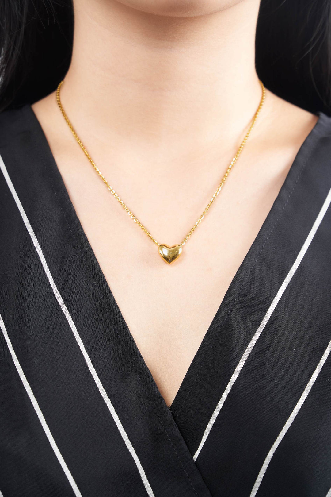 Dây chuyền vàng tim móc máy Bảo Tín K&K Vàng 18K