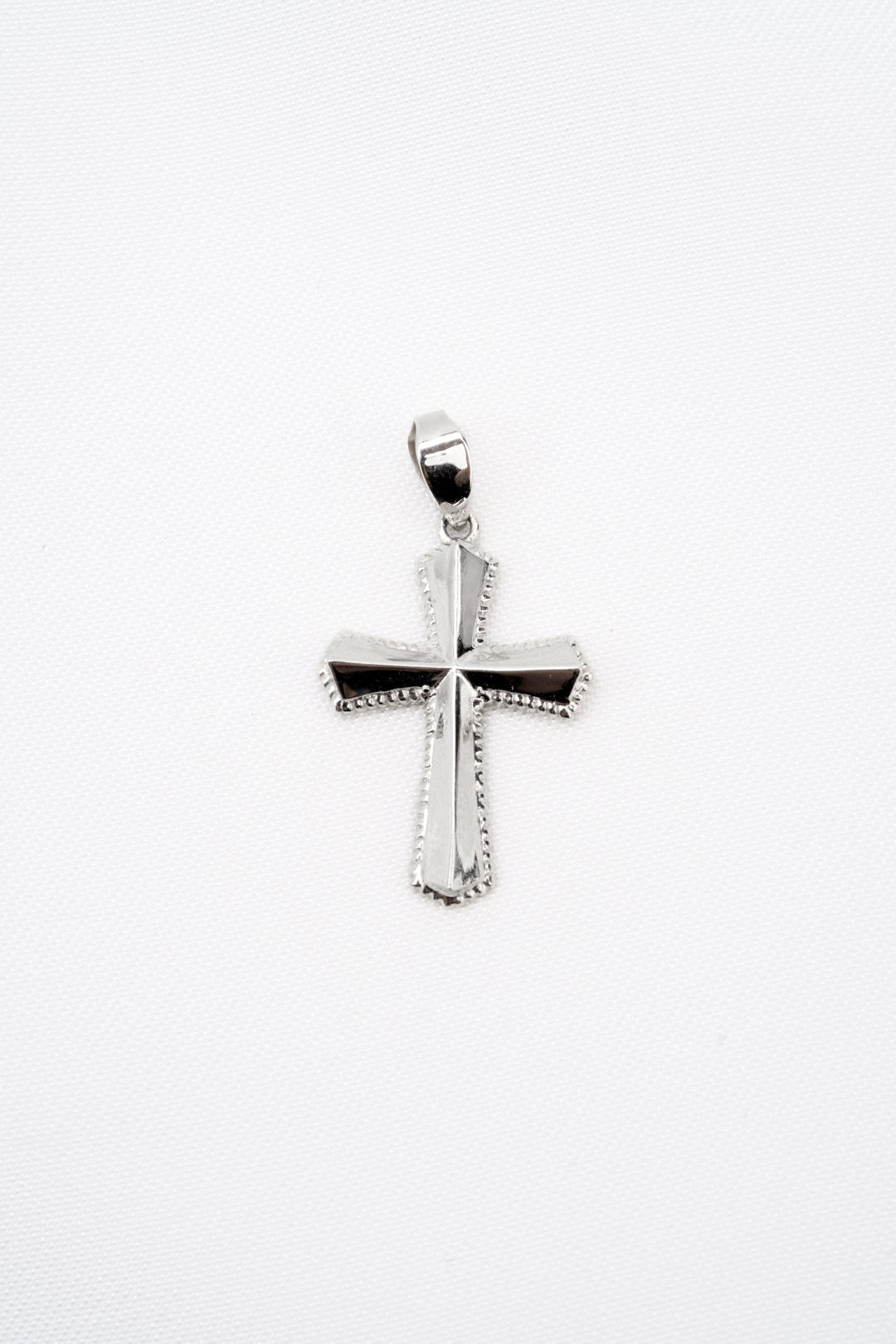 Mặt dây chuyền trắng thánh giá Bảo Tín K&K Vàng kiểu Ý 750