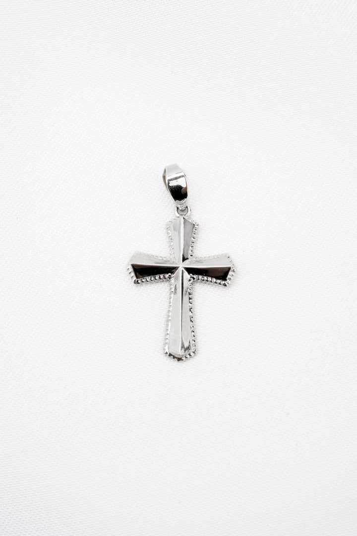 Mặt dây chuyền trắng thánh giá Bảo Tín K&K Vàng kiểu Ý 750