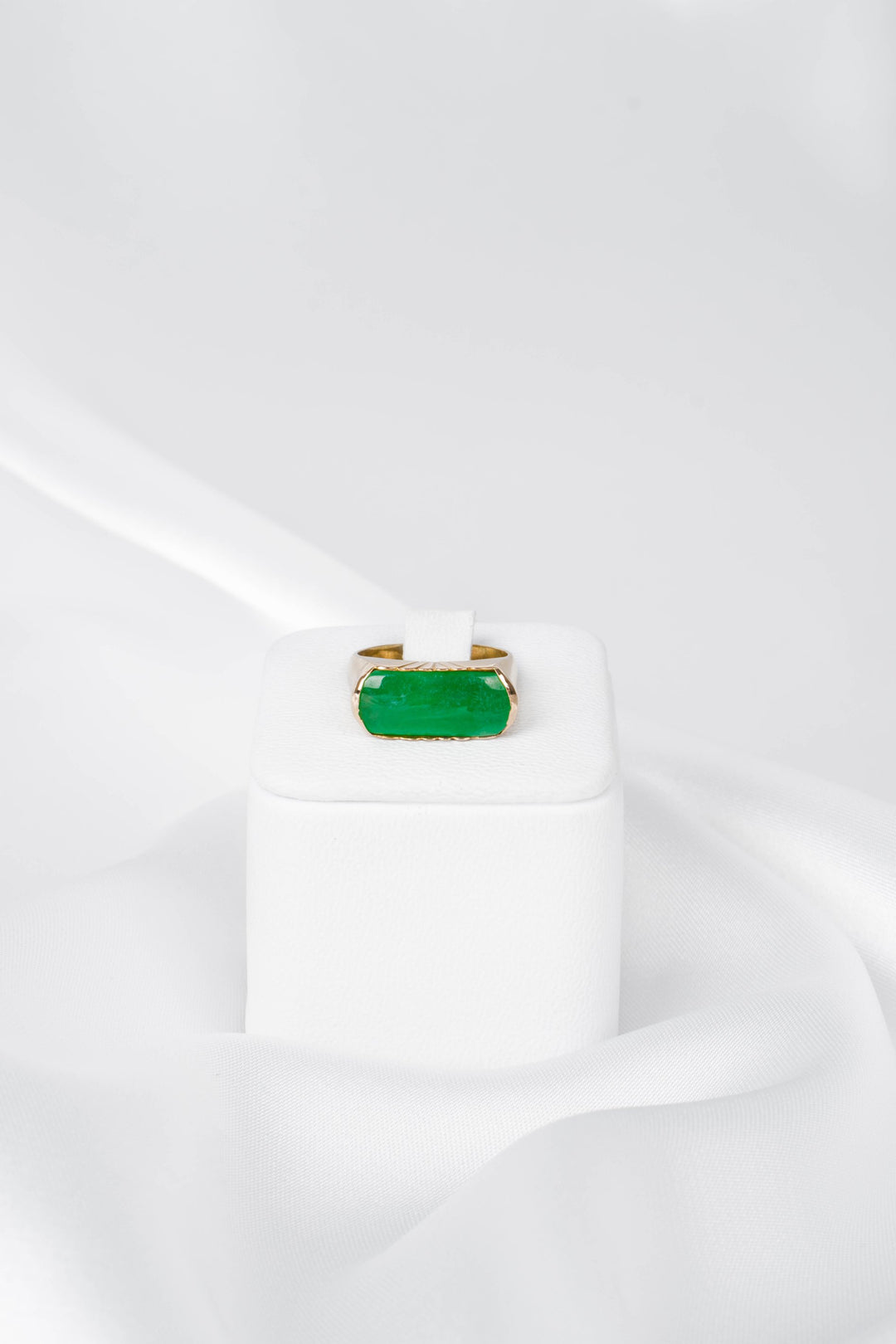 Nhẫn vàng cẩm thạch Bảo Tín K&K Vàng 14K đính Cẩm thạch