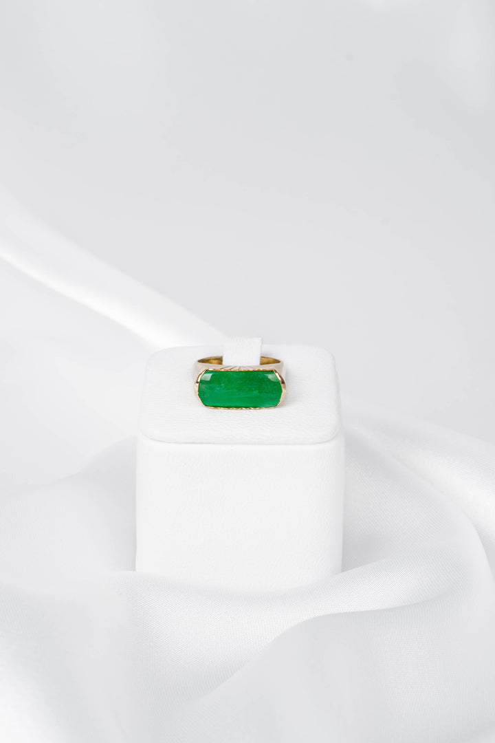 Nhẫn vàng cẩm thạch Bảo Tín K&K Vàng 14K đính Cẩm thạch