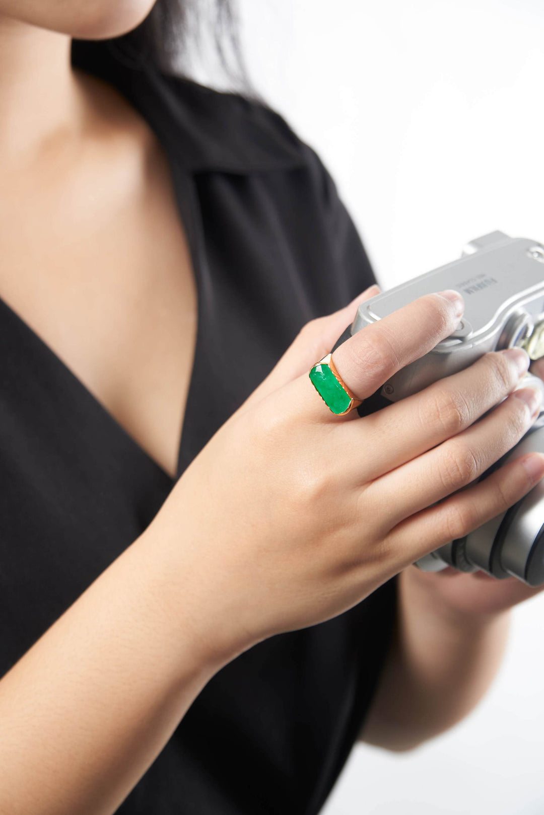 Nhẫn vàng cẩm thạch Bảo Tín K&K Vàng 14K đính Cẩm thạch