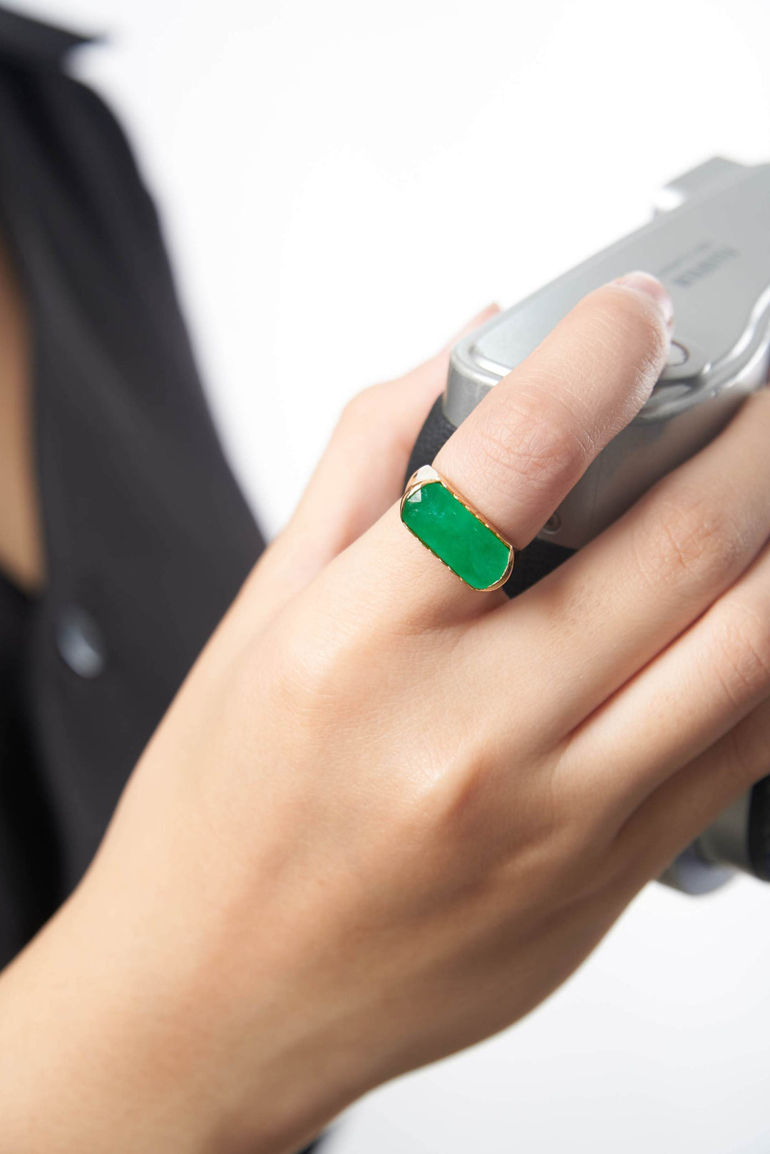 Nhẫn vàng cẩm thạch Bảo Tín K&K Vàng 14K đính Cẩm thạch