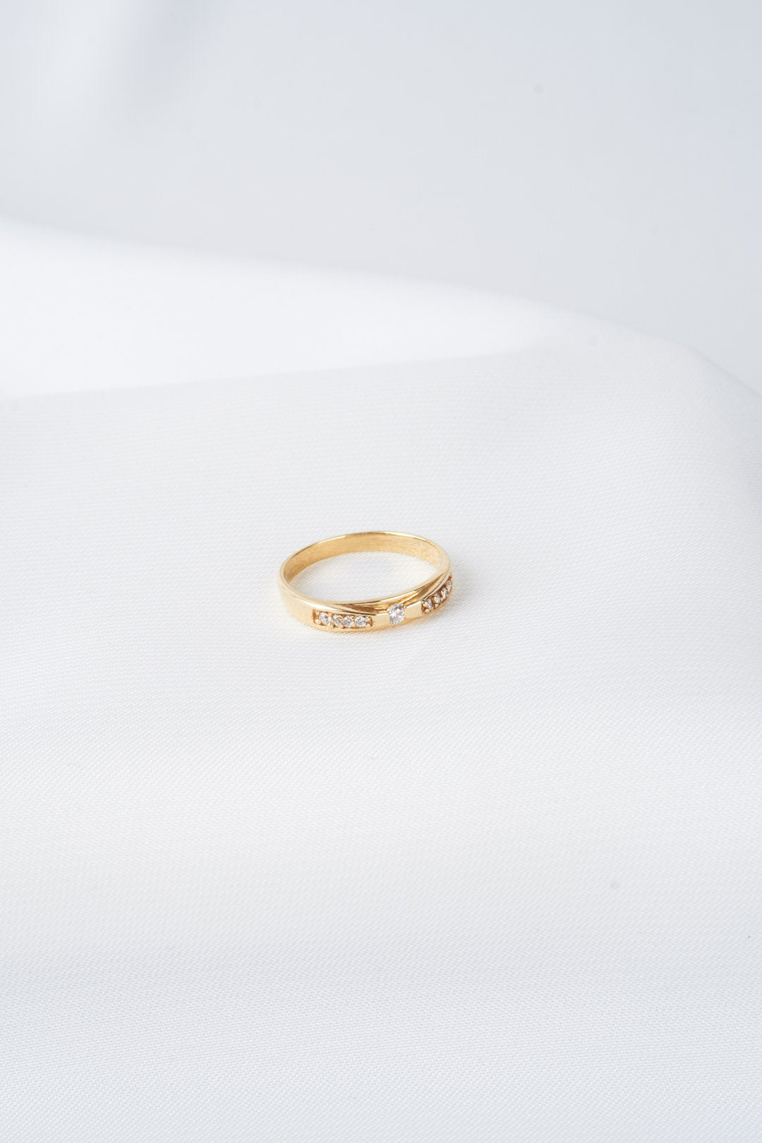 Nhẫn cưới vàng 1h kẹp tấm Bảo Tín K&K Vàng 18K đính Đá cao cấp