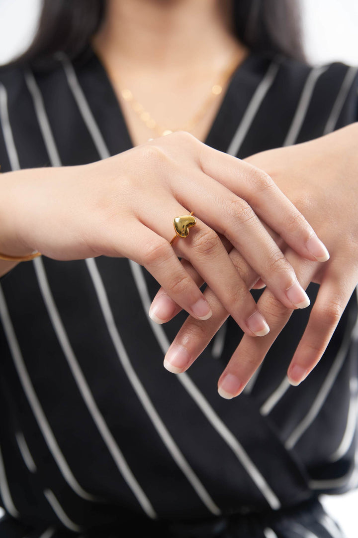 Nhẫn vàng trái tim Bảo Tín K&K Vàng 18K