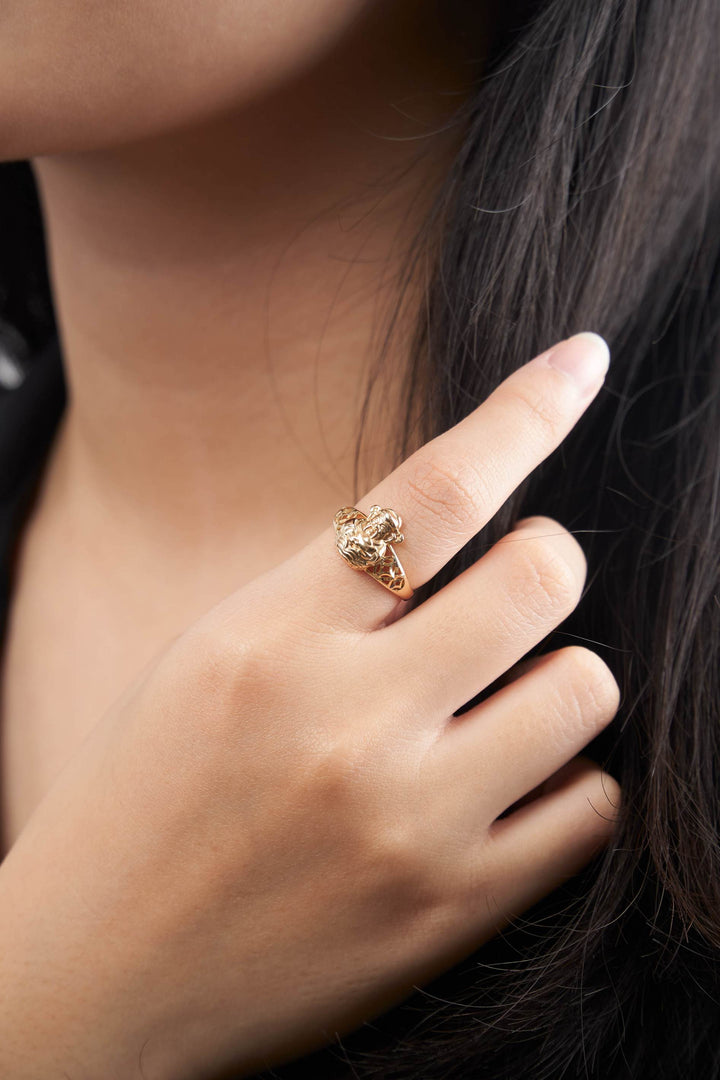 Nhẫn vàng thần tài Bảo Tín K&K Vàng 14K