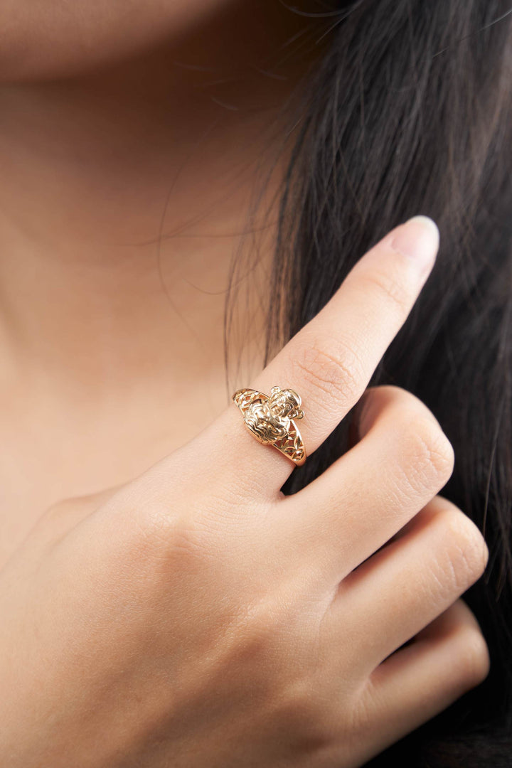 Nhẫn vàng thần tài Bảo Tín K&K Vàng 14K