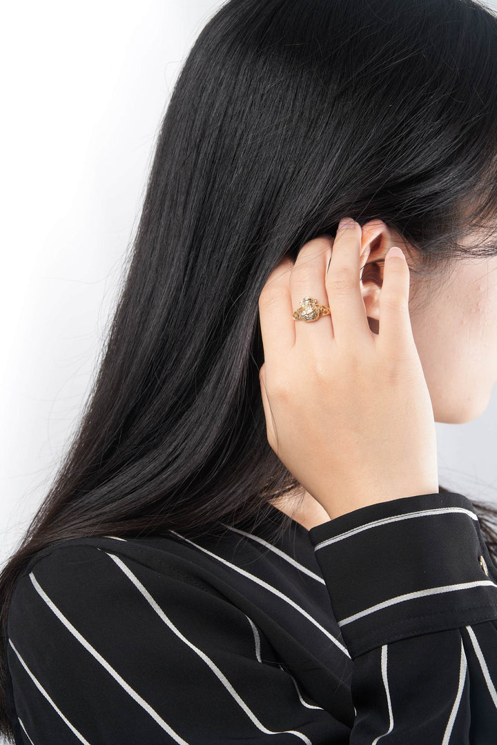 Nhẫn vàng thần tài Bảo Tín K&K Vàng 14K