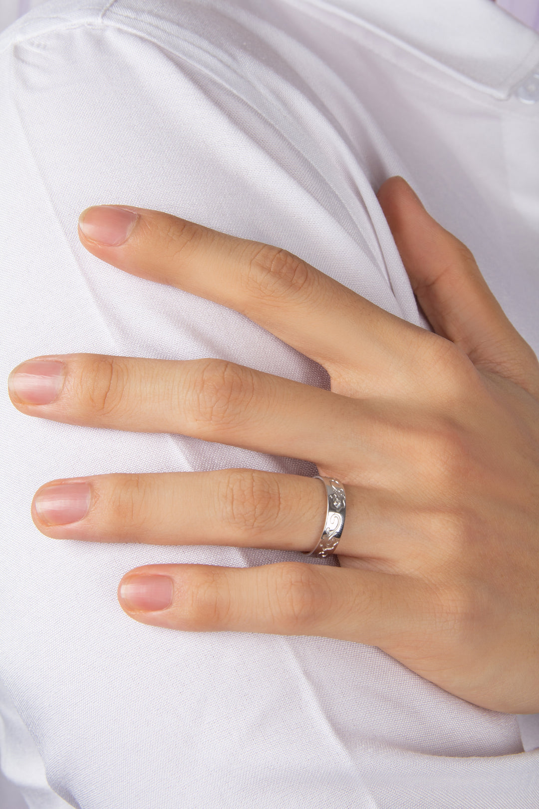 Nhẫn cưới nam Bảo Tín K&K Vàng kiểu Ý 750 Timeless