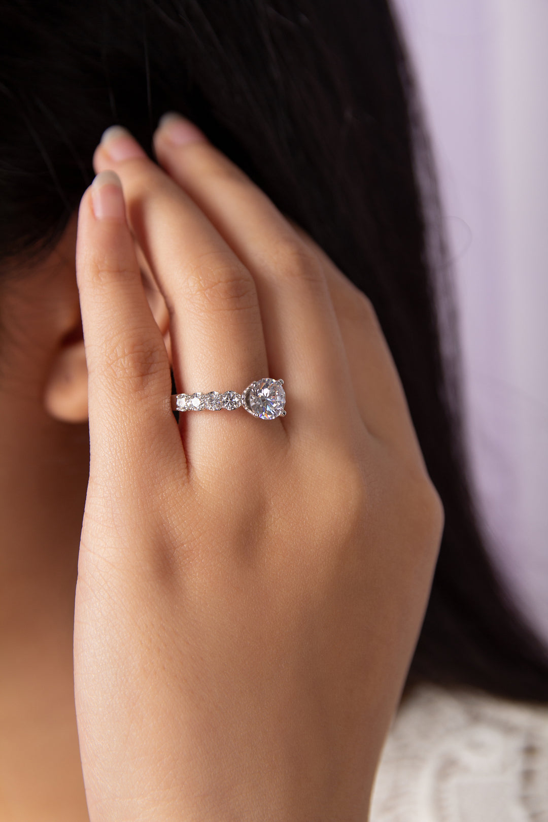 Nhẫn cầu hôn Bảo Tín K&K Vàng kiểu Ý 750 Cinderella