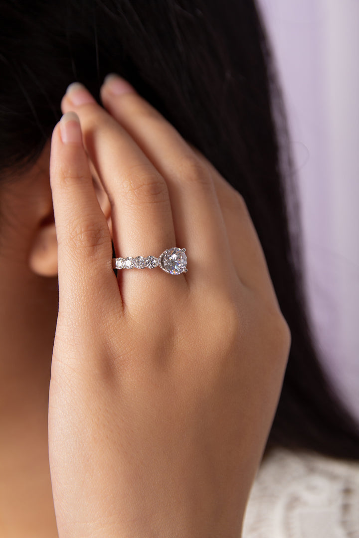 Nhẫn cầu hôn Bảo Tín K&K Vàng kiểu Ý 750 Cinderella