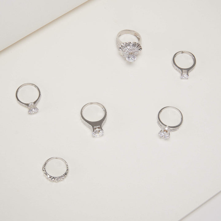 Nhẫn trắng mo móc máy Bảo Tín K&K Vàng kiểu Ý 750