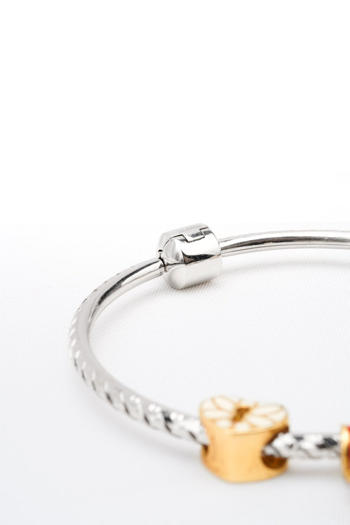 Lắc tay trắng pandora Bảo Tín K&K Vàng kiểu Ý 750