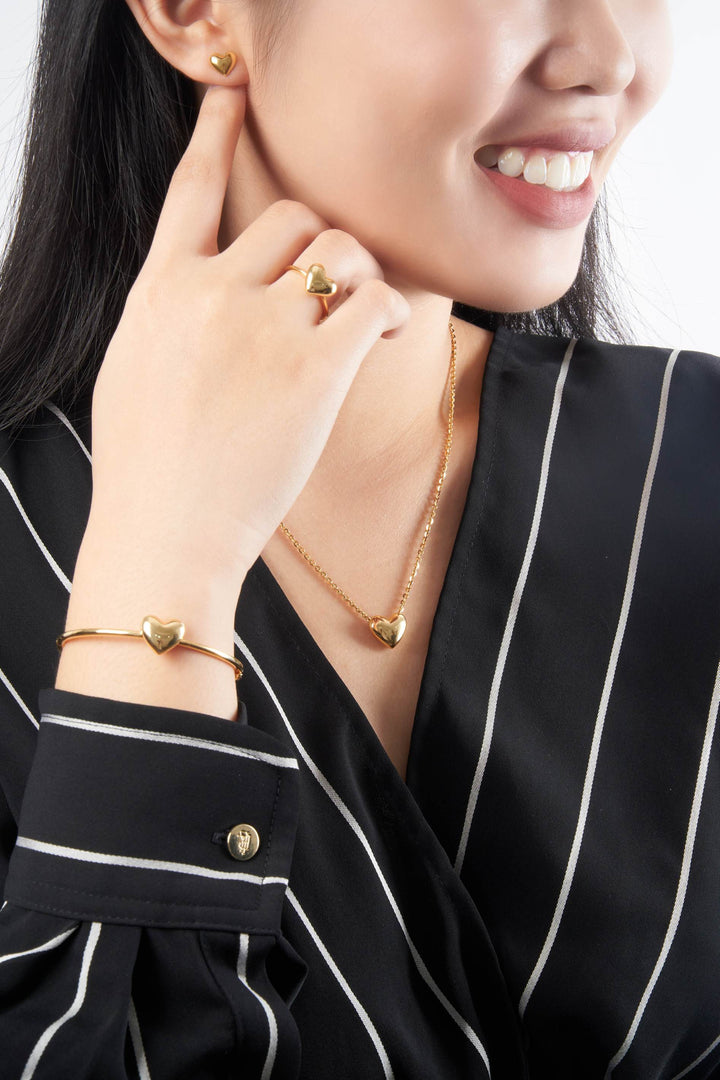 Vòng tay vàng trái tim Bảo Tín K&K Vàng 18K