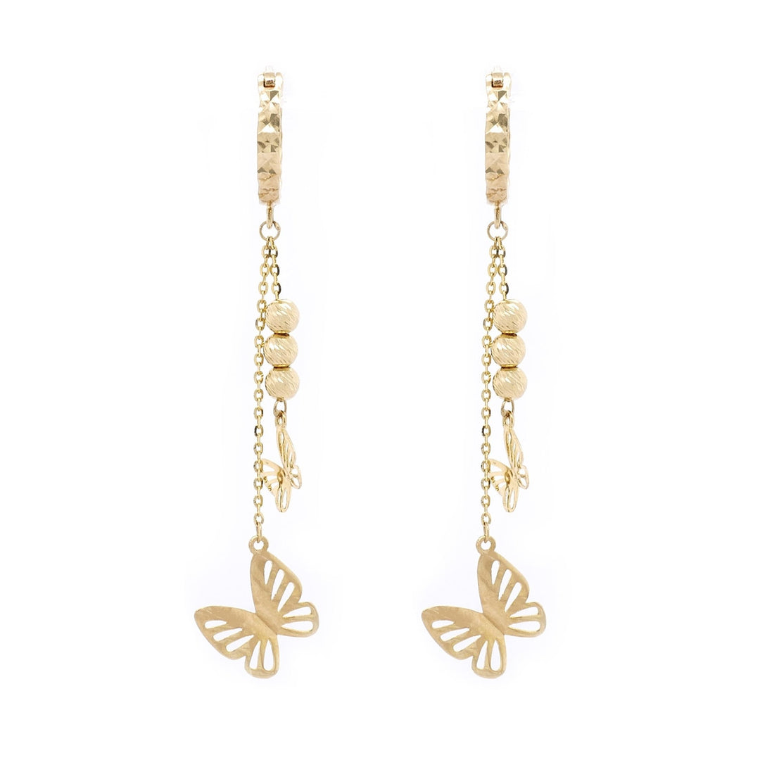 Bông tai vàng khoen bướm Bảo Tín K&K Vàng 14K - Bảo Tín K&K