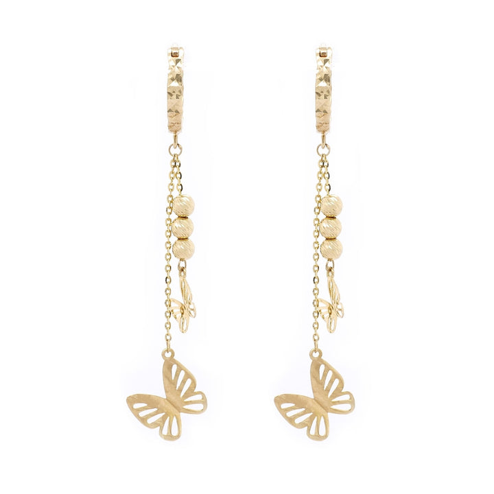 Bông tai vàng khoen bướm Bảo Tín K&K Vàng 14K - Bảo Tín K&K