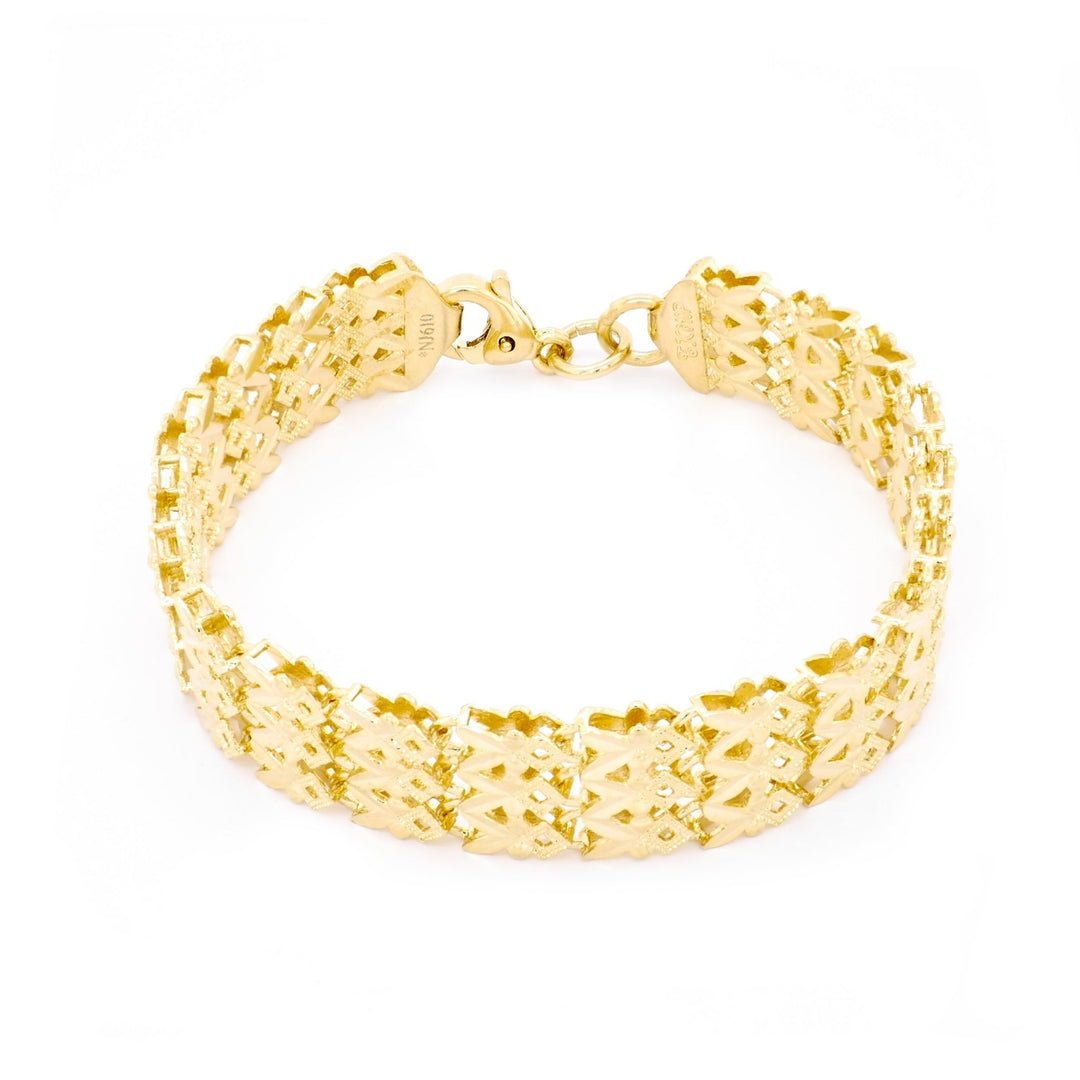 Lắc Hoa Móc Máy Bảo Tín K&K Vàng 14K - Bảo Tín K&K